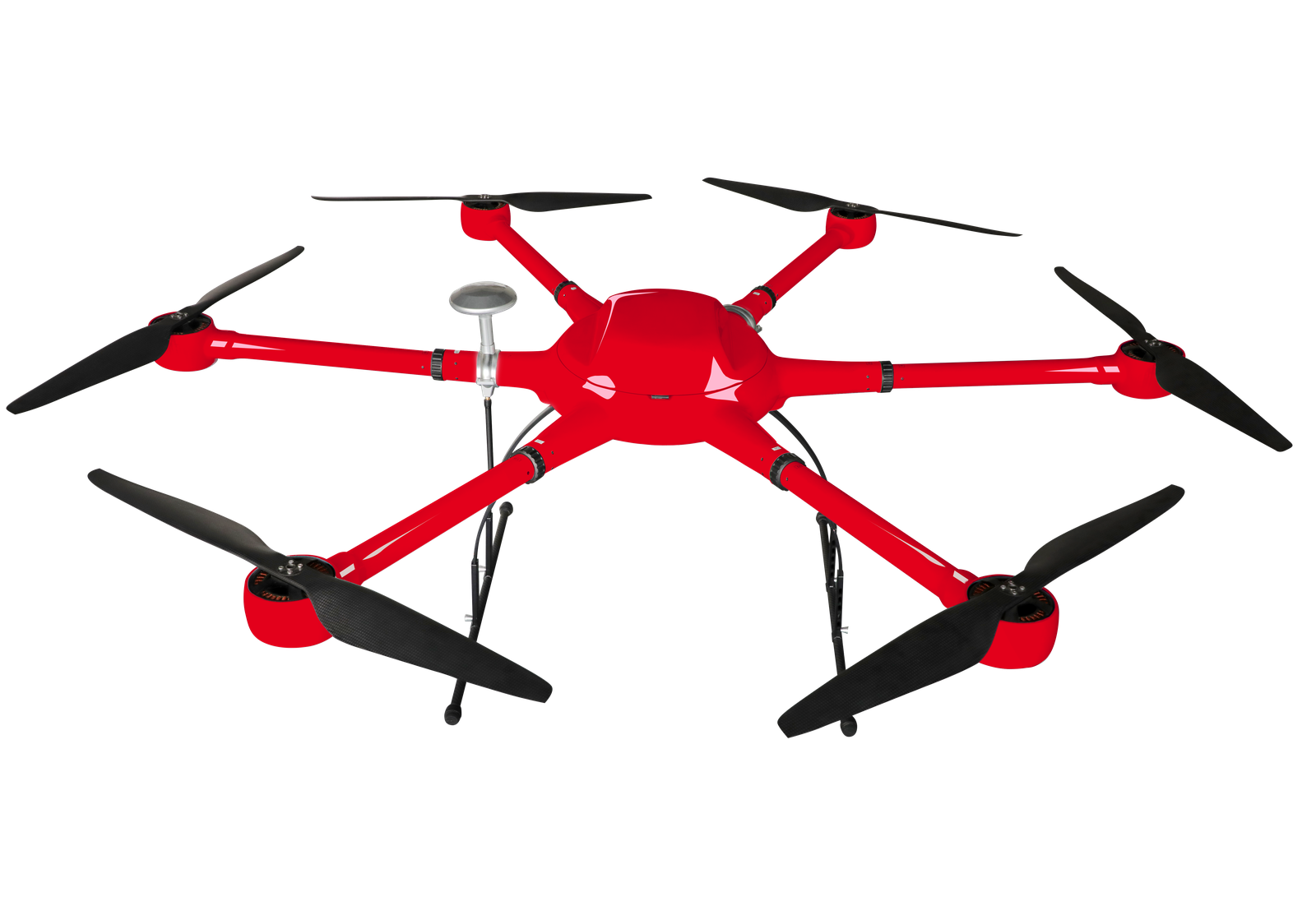 Six-rotor environmental monitoring drone